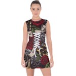Seamless Vector Pattern Lace Up Front Bodycon Dress