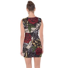 Lace Up Front Bodycon Dress 