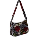 Seamless Vector Pattern Zip Up Shoulder Bag