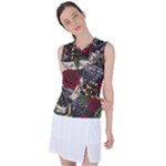 Seamless Vector Pattern Women s Sleeveless Sports Top