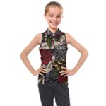 Seamless Vector Pattern Kids  Sleeveless Polo Tee