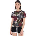 Seamless Vector Pattern Open Back Sport Tee