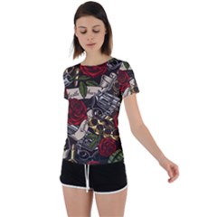 Back Circle Cutout Sports T-Shirt 