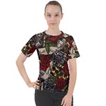 Seamless Vector Pattern Women s Sport Raglan Tee