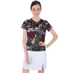 Seamless Vector Pattern Women s Sports Top