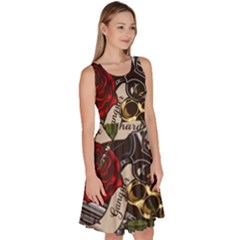 Knee Length Skater Dress With Pockets 