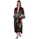 Seamless Vector Pattern Maxi Satin Kimono
