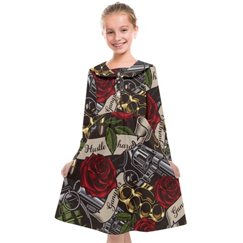 Seamless Vector Pattern Kids  Midi Sailor Dress from ArtsNow.com