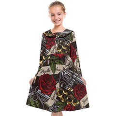 Seamless Vector Pattern Kids  Midi Sailor Dress from ArtsNow.com