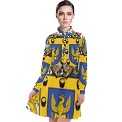 Long Sleeve Chiffon Shirt Dress 