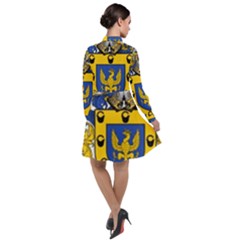 Long Sleeve Chiffon Shirt Dress 