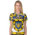 Soto Coat of Arm V-Neck Sport Mesh Tee