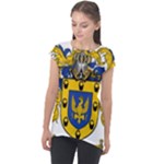 Soto Coat of Arm Cap Sleeve High Low Top