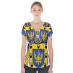 Soto Coat of Arm Short Sleeve Front Detail Top