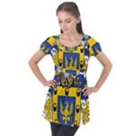 Soto Coat of Arm Puff Sleeve Tunic Top