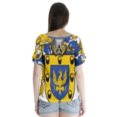V-Neck Flutter Sleeve Top 