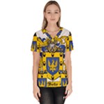 Soto Coat of Arm Women s V-Neck Scrub Top