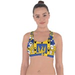 Soto Coat of Arm Cross String Back Sports Bra
