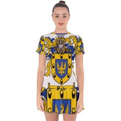 Drop Hem Mini Chiffon Dress 