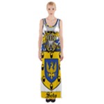 Soto Coat of Arm Thigh Split Maxi Dress