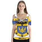 Soto Coat of Arm Butterfly Sleeve Cutout Tee 