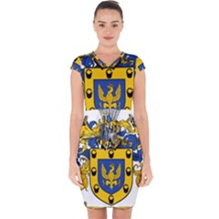 Capsleeve Drawstring Dress  