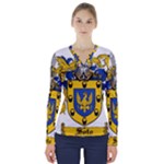 Soto Coat of Arm V-Neck Long Sleeve Top