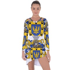 Asymmetric Cut-Out Shift Dress 