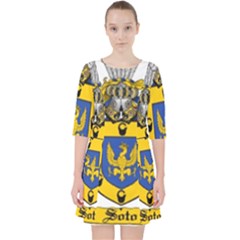 Quarter Sleeve Pocket Dress 