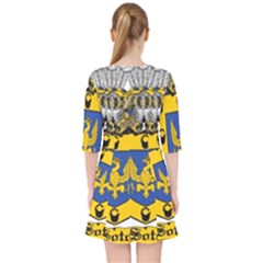 Quarter Sleeve Pocket Dress 