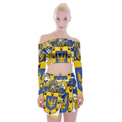 Off Shoulder Top with Mini Skirt Set 