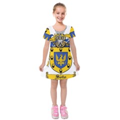 Soto Coat of Arm Kids  Short Sleeve Velvet Dress from ArtsNow.com