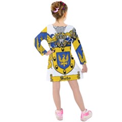 Kids  Long Sleeve Velvet Dress 