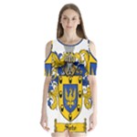 Soto Coat of Arm Shoulder Cutout Velvet One Piece