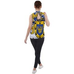 Mock Neck Chiffon Sleeveless Top 