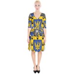 Soto Coat of Arm Wrap Up Cocktail Dress