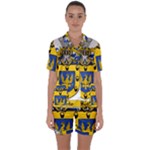 Soto Coat of Arm Satin Short Sleeve Pyjamas Set