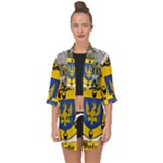 Soto Coat of Arm Open Front Chiffon Kimono