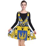 Soto Coat of Arm Plunge Pinafore Dress