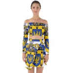 Soto Coat of Arm Off Shoulder Top with Skirt Set