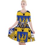 Soto Coat of Arm Quarter Sleeve A-Line Dress