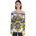 Soto Coat of Arm Off Shoulder Long Sleeve Top