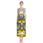 Soto Coat of Arm Button Up Chiffon Maxi Dress