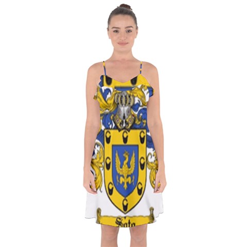 Soto Coat of Arm Ruffle Detail Chiffon Dress from ArtsNow.com