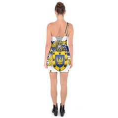 One Shoulder Ring Trim Bodycon Dress 