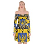 Soto Coat of Arm Off Shoulder Skater Dress