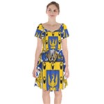 Soto Coat of Arm Short Sleeve Bardot Dress