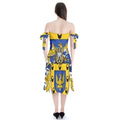 Shoulder Tie Bardot Midi Dress 