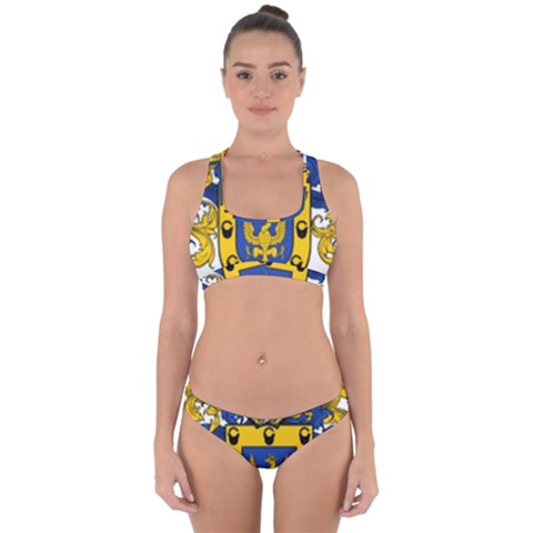 Soto Coat of Arm Cross Back Hipster Bikini Set from ArtsNow.com