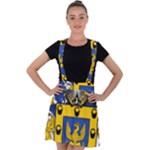 Soto Coat of Arm Velvet Suspender Skater Skirt
